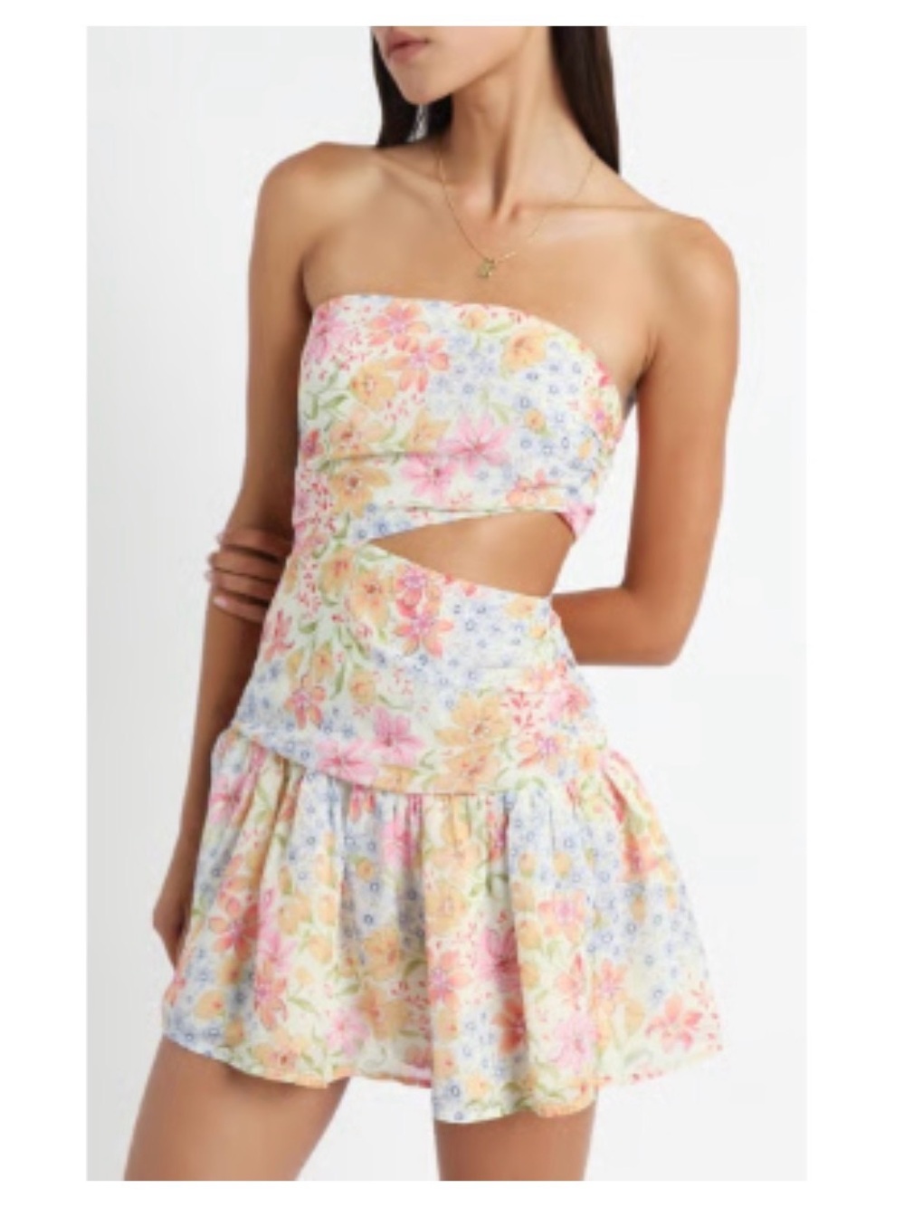 Showpo Vibrant Pink One-Shoulder Ruffle Mini Dress